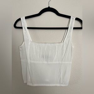 White corset tank top